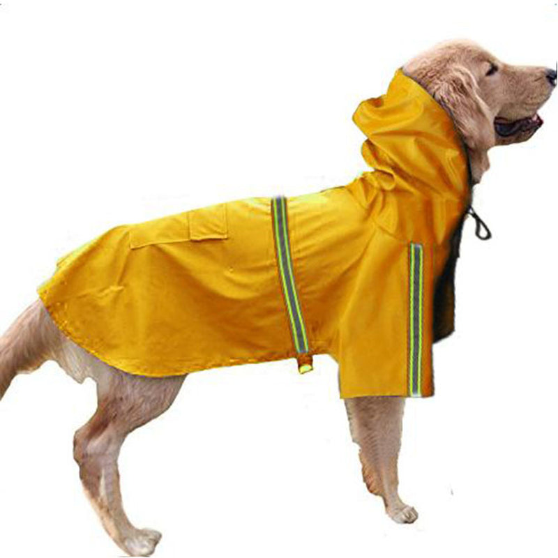Reflective Dog Raincoat Cape with Hood - Lightweight and Waterproof