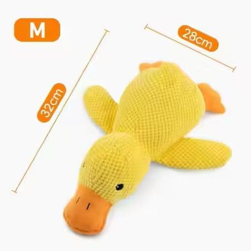 Paw-Fect Piece Plush Calming Duck Dog Toy, with Quacking Sound, Emotional Support Soft Chew Toy, Great for All Breed of Dogs