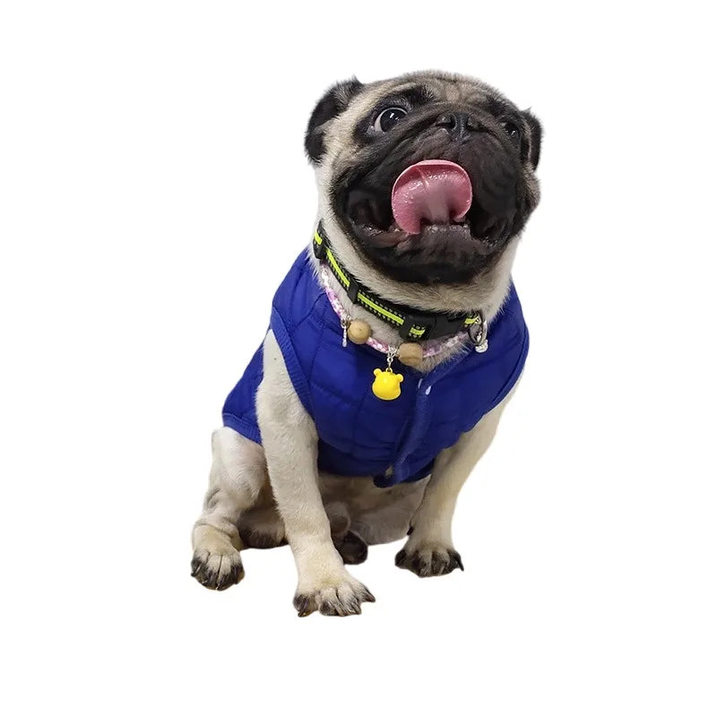 Quilted Winter Vest for Dogs and Cats - Warm Puffer Jacket with Leash Hole