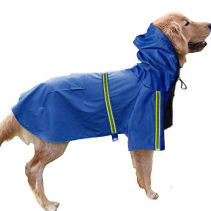 Reflective Dog Raincoat Cape with Hood - Lightweight and Waterproof