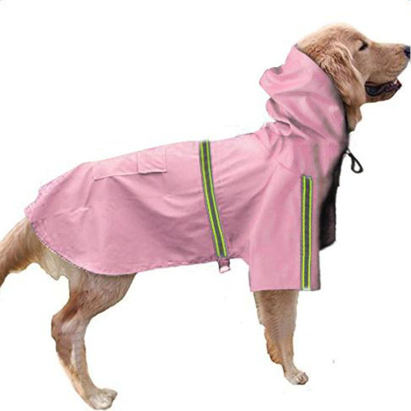 Reflective Dog Raincoat Cape with Hood - Lightweight and Waterproof