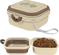 2-in-1 Collapsible Travel Bowl for Food and Water, with Lid