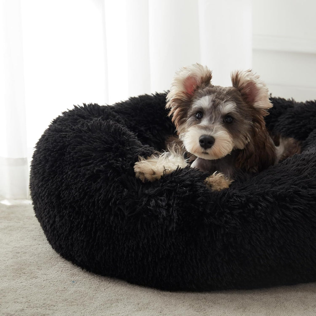 Calming Donut Bed for Small Dogs and Cats - 20 in, Washable