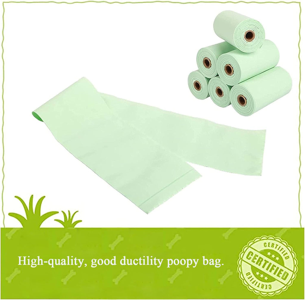 Leash Poop Bag Holder with 10 Rolls of Bags