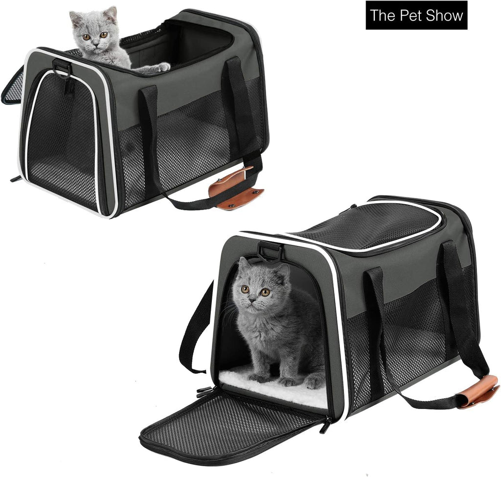 Foldable Soft-Sided Pet Carrier - Airline Friendly, for Cats and Small Dogs up to 22 lb