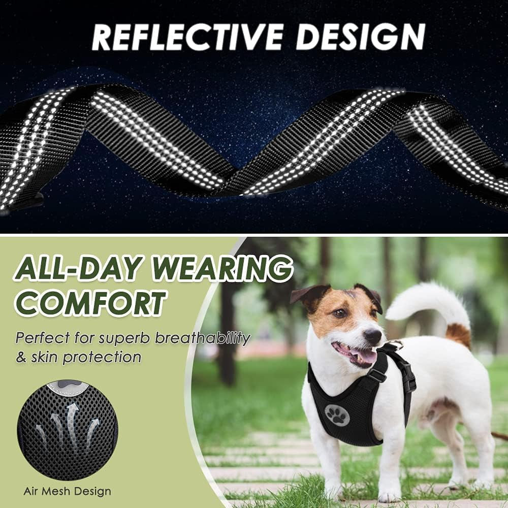 Padded Dog Car Harness with Seat Belt Tether - Small