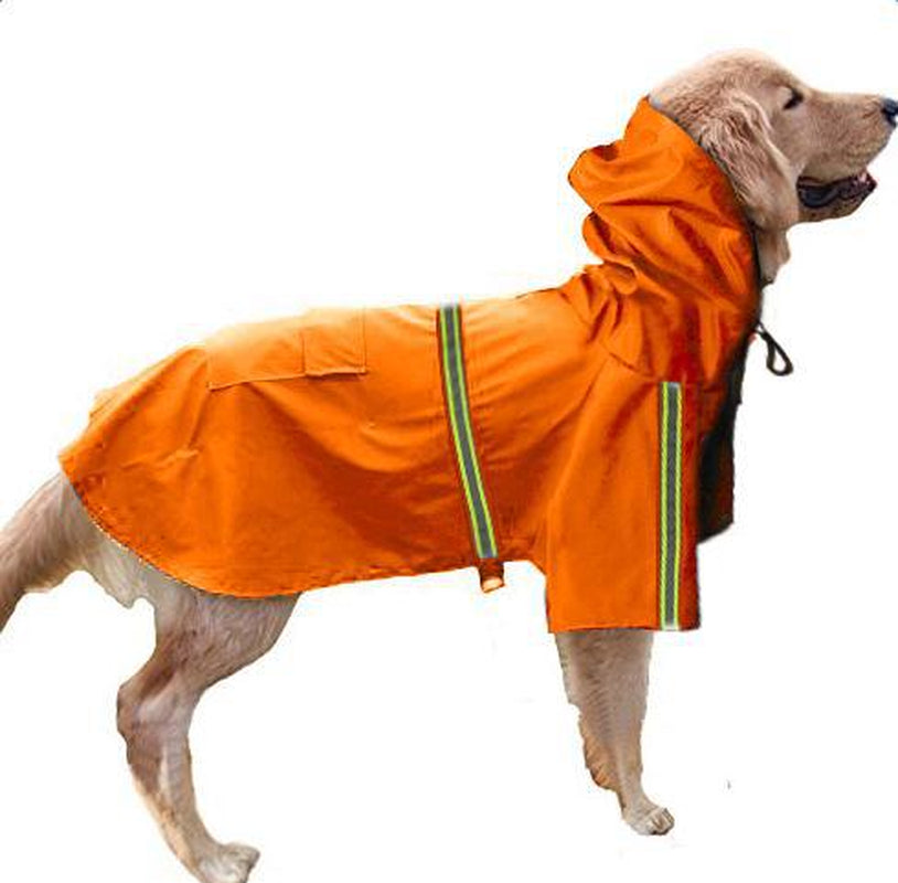 Reflective Dog Raincoat Cape with Hood - Lightweight and Waterproof