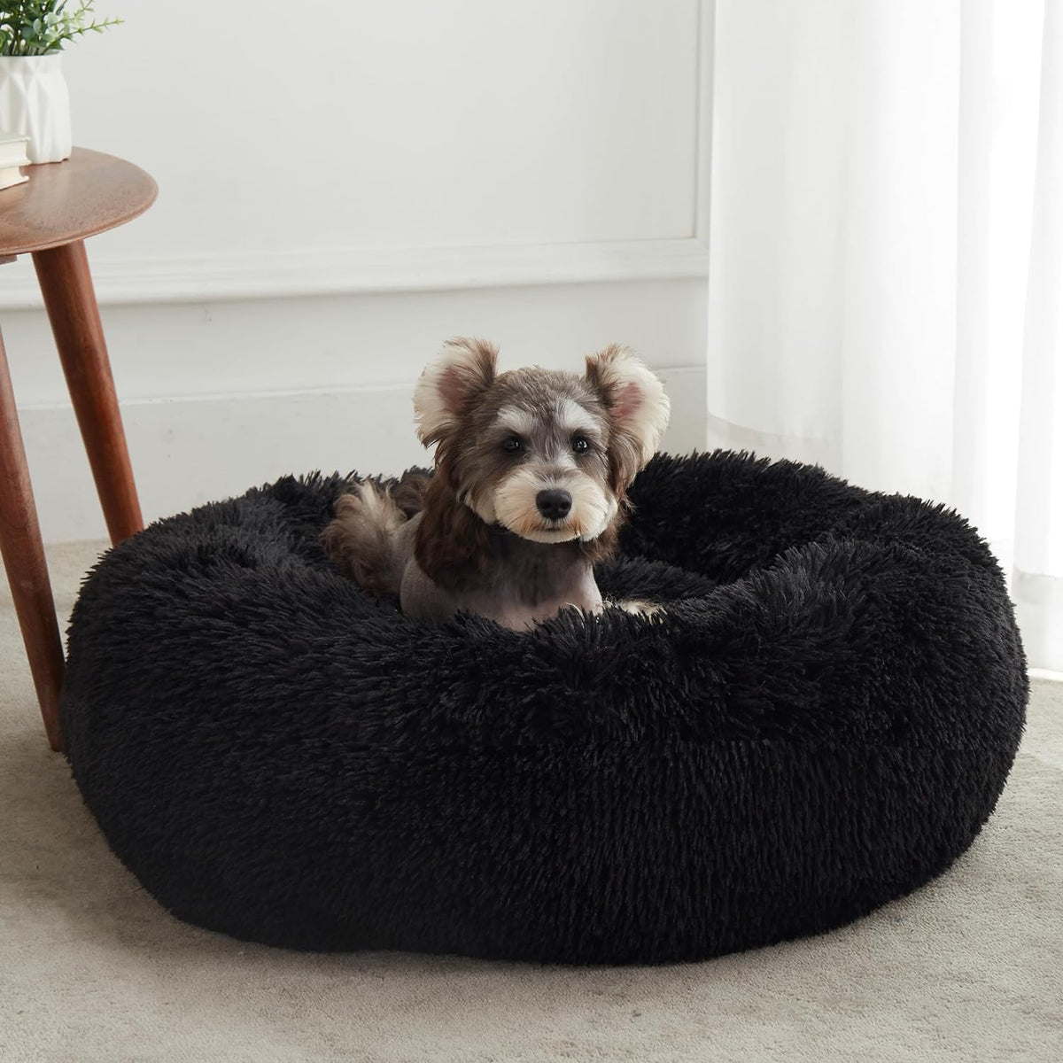 Calming Donut Bed for Small Dogs and Cats - 20 in, Washable