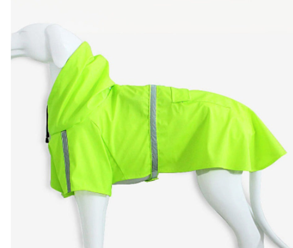 Reflective Dog Raincoat Cape with Hood - Lightweight and Waterproof